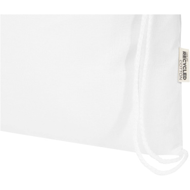 Logo trade promotional items image of: Oregon Blend 140 g/m² GRS recycled drawstring bag 5L